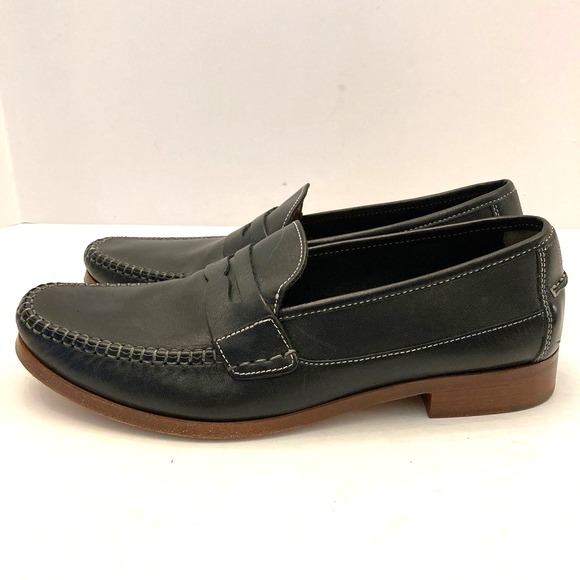 Johnston & Murphy Penny Loafer Mens 8.5 M‎ Sheepskin Black Leather EUC - Picture 6 of 9